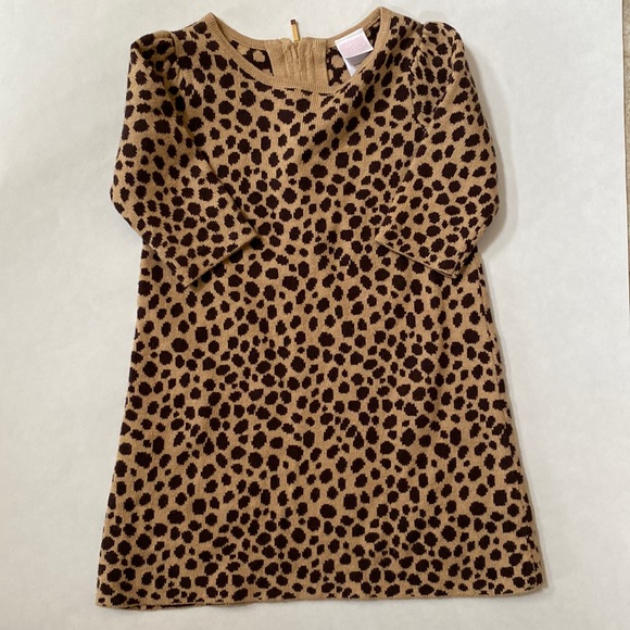 EUC Janie And Jack Leopard Print Knit Dress - Size 18-24 Months - Picture 1 of 5